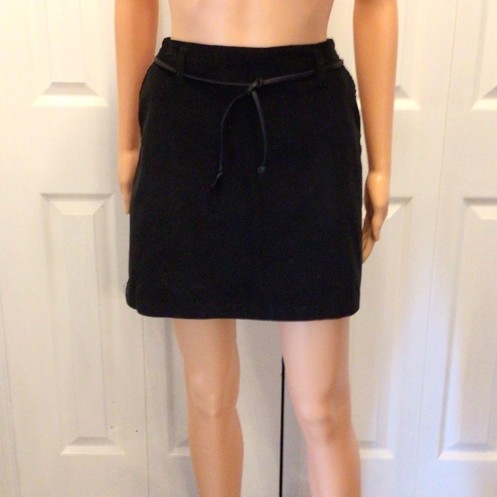 NY Jeans By New York & Co. Womens Black Corduroy Mini Skirt Size 8